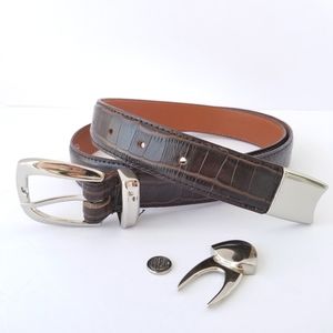 Green Friendly Golf Belt Brown Leather Sz 40 Waist